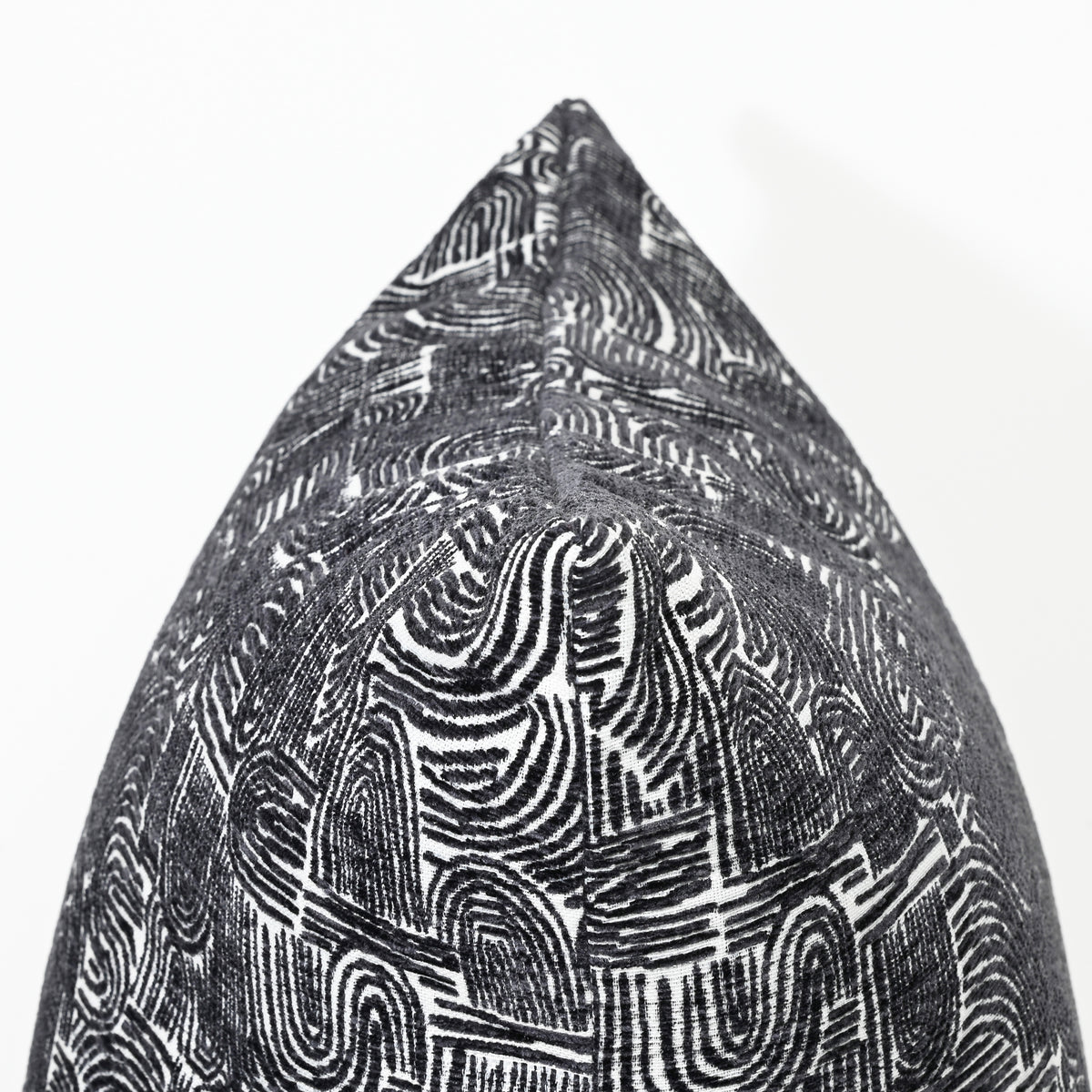 CHARCOAL SWIRL - Fabric Cushion - 40 X 60