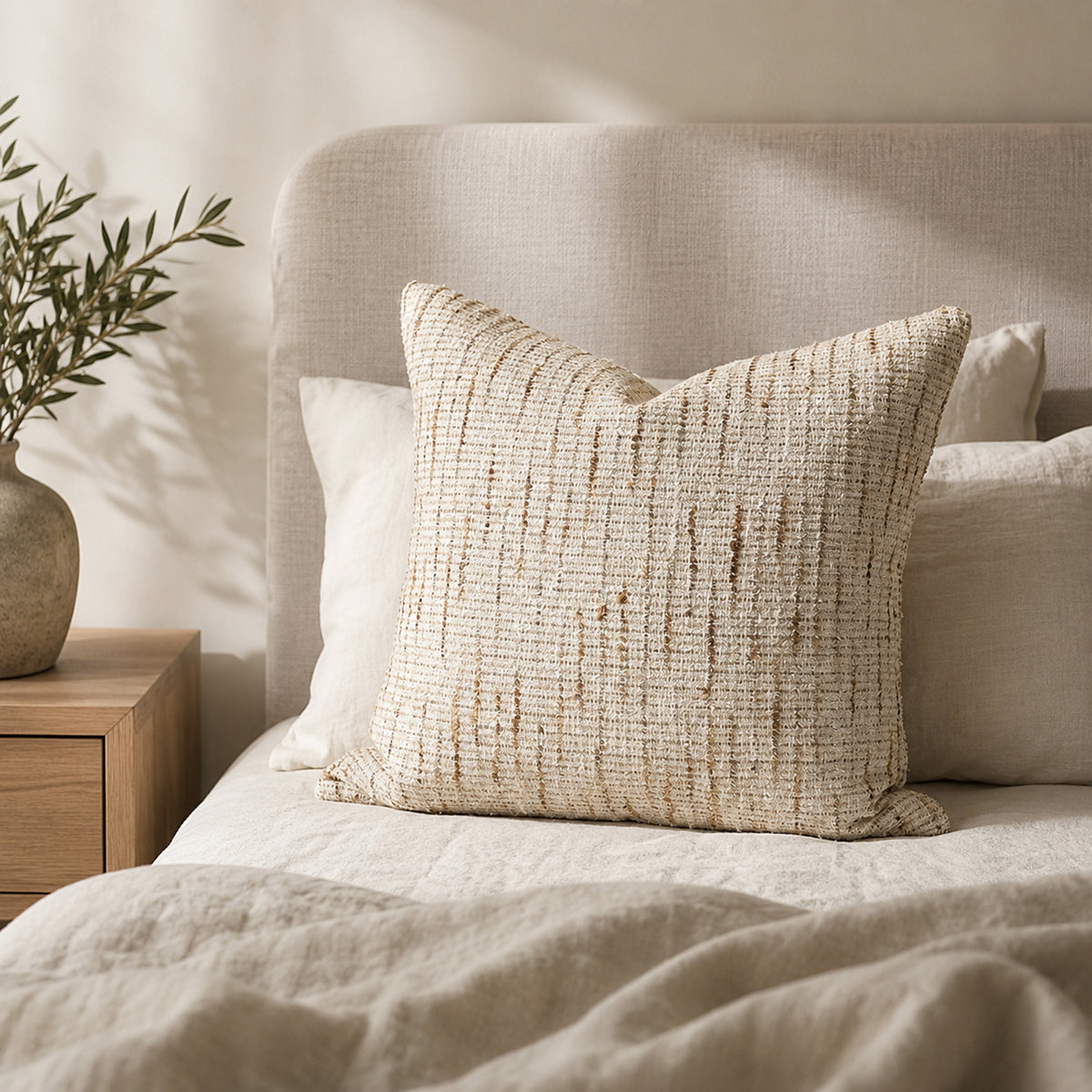Natural Tweed - Fabric Cushion - 55 X 55