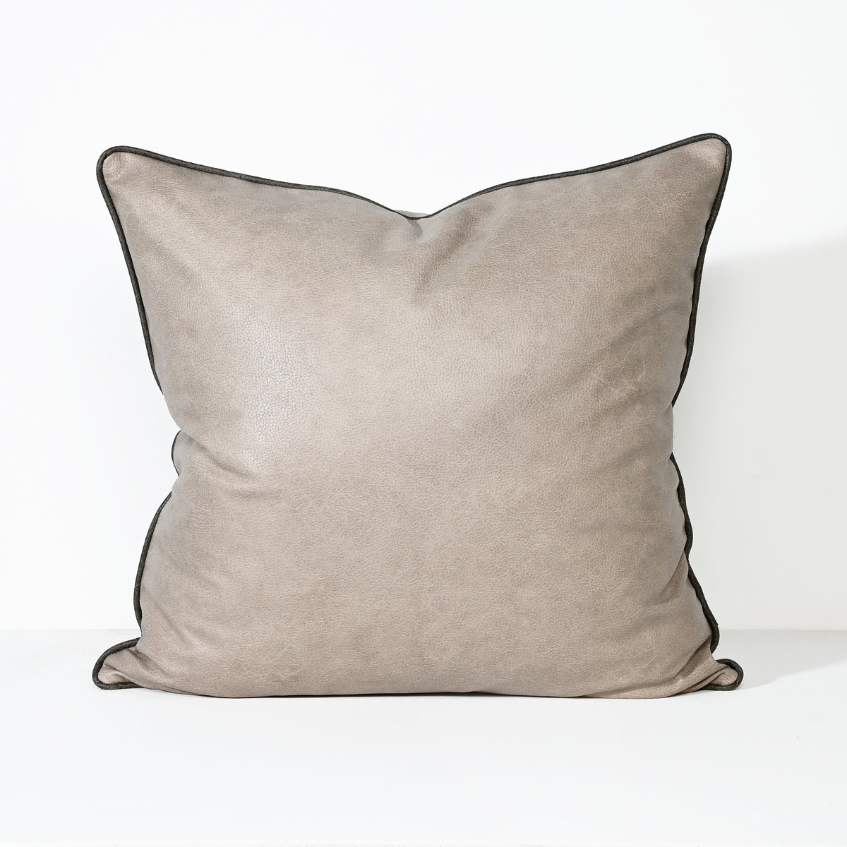 Art Leather Taupe - Vinyl Cushion - 55 X 55