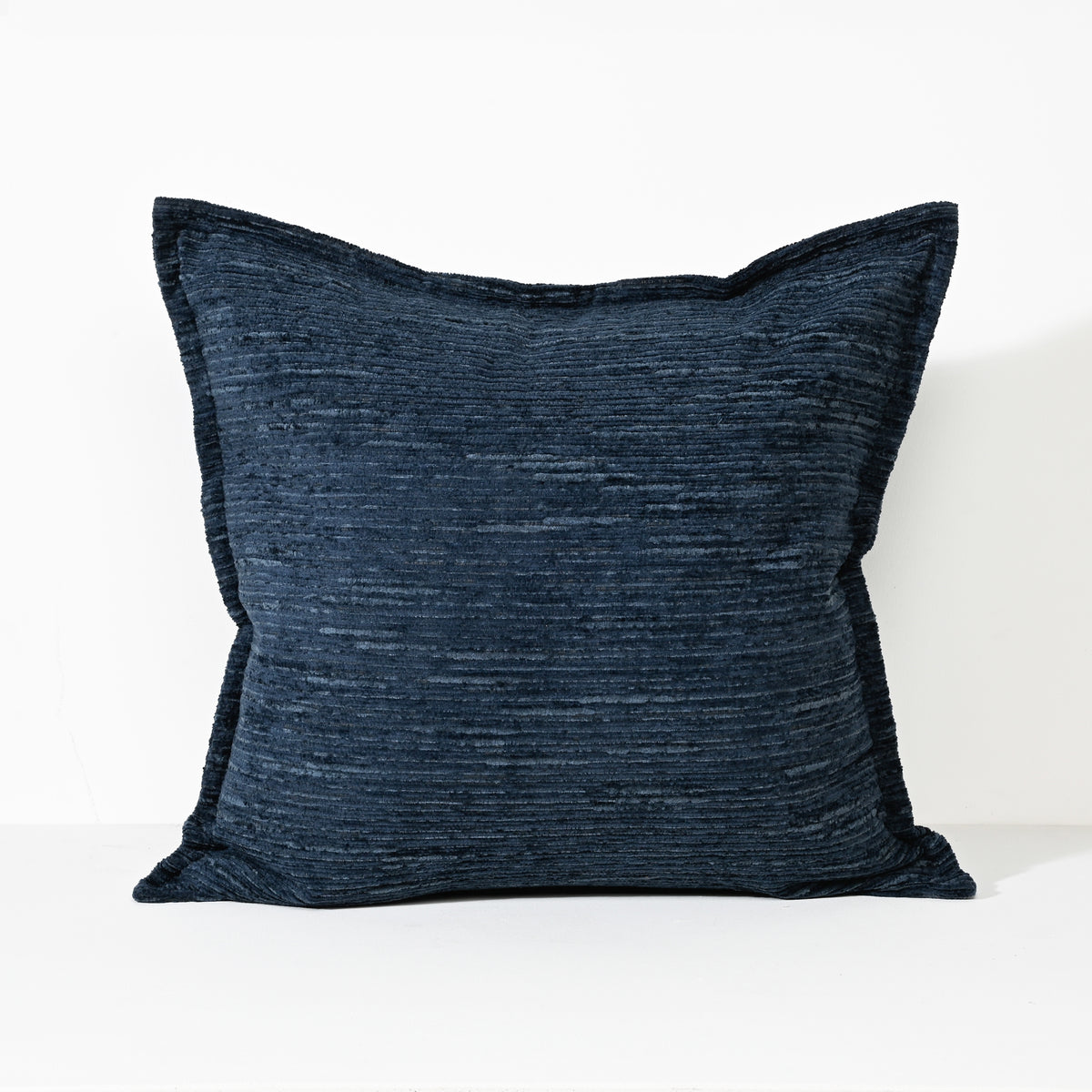 Ruffled Indigo - Fabric Cushion - 55 X 55