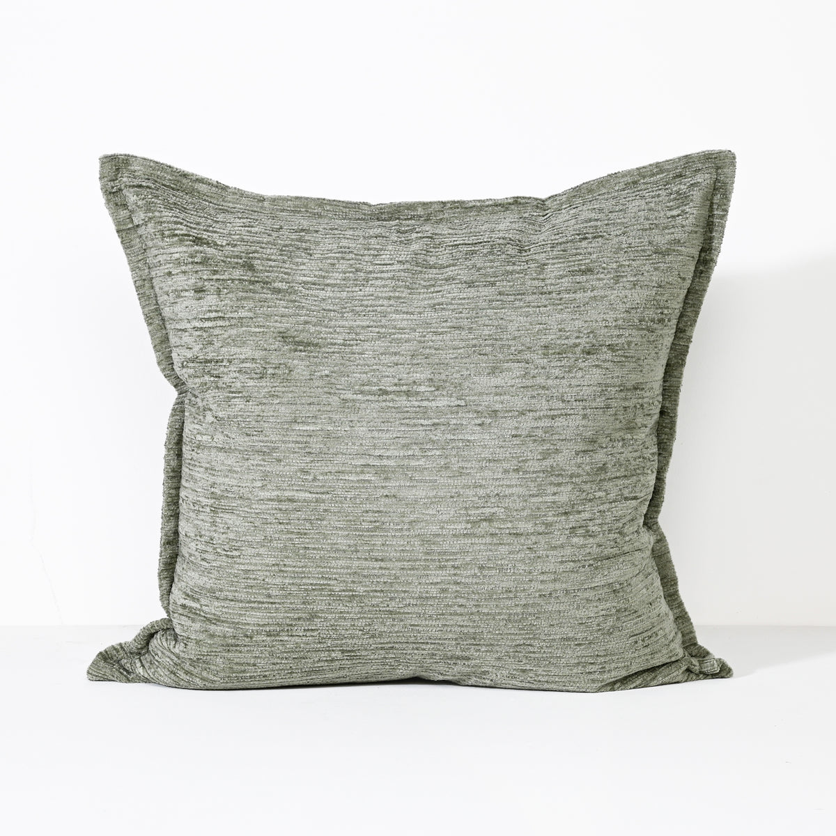 Ruffled Sage - Fabric Cushion - 55 X 55
