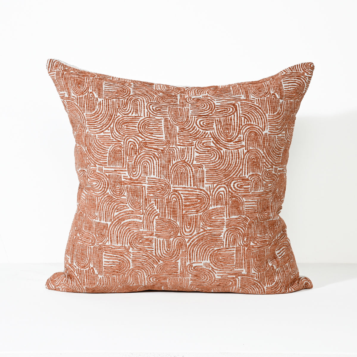 Rusted Swirl - Fabric Cushion - 55 X 55
